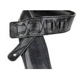 thumbnail image 5 of Walker & Williams C-22-BB Black on Black Premium Top Grain Leather Double Padded Guitar Strap Extra Wide, 5 of 8