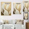 thumbnail image 4 of Designart "Collage Of Minimalism In Gold Leaves III" Leaves Floater Framed Canvas Wall Art, 4 of 5