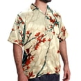 thumbnail image 2 of Tree Men's Short Sleeve Poplin Shirt, Button Down Casual Summer Beach Printed Unisex Shirt, 2 of 6