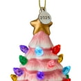 thumbnail image 4 of Mr. Christmas 4" Nostalgic Ceramic Lit Tree Ornament Decoration, Pink, 4 of 5