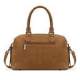 thumbnail image 6 of Wrangler Suede Doctor Bag Top Handle Purse Satchel Handbags Suede Crossbody Barrel Handbags for Women, Brown, 6 of 7