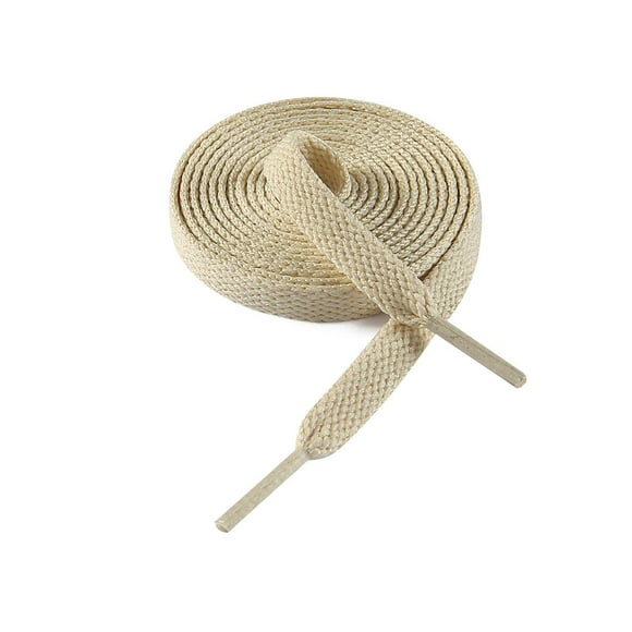 VSUDO 24" Flat Beige Shoe Laces for Sneakers, Beige Shoelaces for Sneakers, Beige Shoe Strings for Sneakers, Cream Replacements Sneakers Shoe Laces for Women or Men (1 Pair-Beige-60CM)
