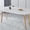 Matte White + MDF, variant on Black Extensible Dining Table with Wood Leg – 3-in-1 Expanding Table 39.4" to 70.9" for Kitchen, Office, Coffee, MDF Top