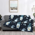 thumbnail image 2 of Fuzoiu Gnome and Snowflakes Print Flannel Blanket,Throw Blanket,Flannel Home Decor,Fleece Bed Blankets,Cozy Soft Blanket for Bed, Sofa, Camping, and Travel-80"x60", 2 of 6