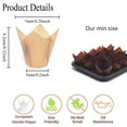 thumbnail image 2 of Tulip Cupcake Liners,Mini Cupcake Liners 50/100/200pcs, Unbleached  Parchment Paper Muffin Liners, Greaseproof Cupcake Wrappers , Parchment Baking Cups for Party, Christmas, 2 of 8