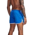 thumbnail image 6 of Men's Swim Trunks 3 Inch Inseam Dolphin Hem Quick Dry Beach Shorts Vintage Athletic Board Short Pants Training Wear with Patch Pocket for Summer Pool, 6 of 6