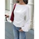 thumbnail image 5 of Camisas de Larga para Mujer, Tops Cortos de Otoño, Cuello , Mangas Acampanadas, Acanalados, con Cordones, Ropa Y2K L, 5 of 8