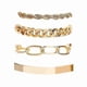 thumbnail image 2 of Adjustable Boho Chain Bracelet Set Punk Bracelets For Women Girls, Gold/silver, 2 of 4