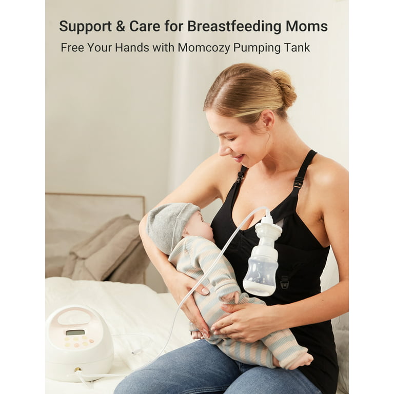 Hands Free Pumping Bra, Momcozy Adjustable Breast-Pumps Holding and Nursing  Bra, Suitable for Breastfeeding-Pumps by Lansinoh, Philips Avent, Spectra,  Evenflo and More(Beige,Medium) 