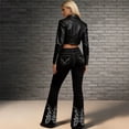 thumbnail image 3 of Women's Western Embroidered Flare Jeans, High Waist Stretch Bootcut Denim Pants Vintage Cowboy Trousers, 3 of 5