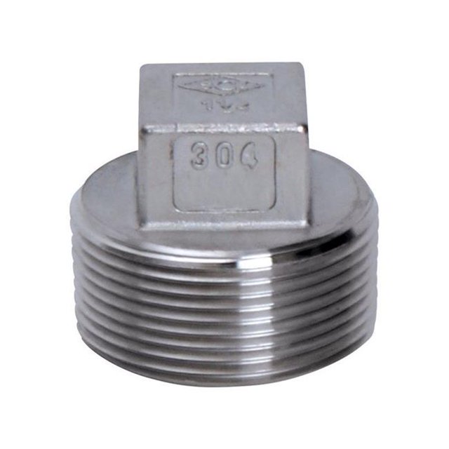 Smith Cooper 4810677 Bouchon à Tête Carrée en Acier Inoxydable - 1 Po x 1 dia.