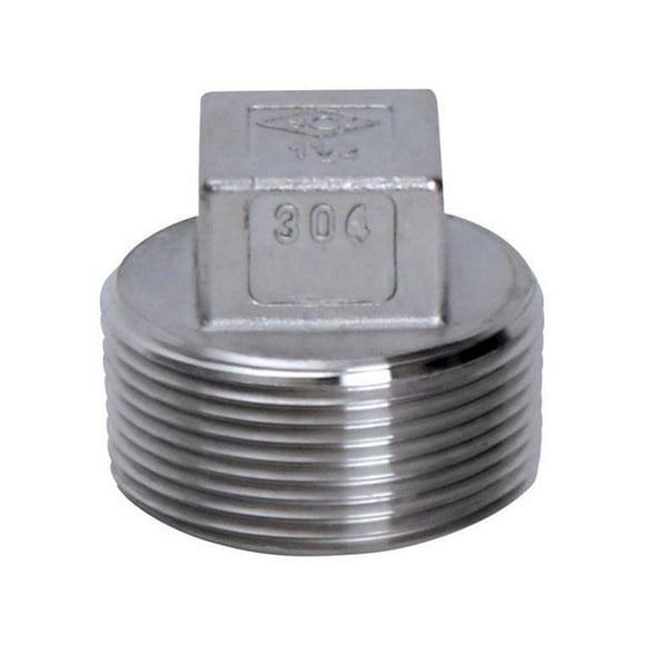 Smith Cooper 4810677 Stainless Steel Square Head Plug - 1 in. x 1 dia.
