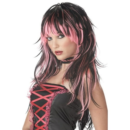 Tempting Tresses Costume Wig - Pink/Black