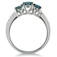 thumbnail image 2 of SZUL Women's 1 1/10 Carat TW Blue Diamond Three Stone Ring in 10K White Gold, 2 of 3