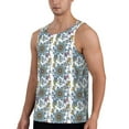 thumbnail image 2 of Gaeub Flowers and Butterflies Men's Athletic Tank Top, Workout Sleeveless Shirts, Running Tank Tops for Gym, Running, Training - 4X-Large, 2 of 9