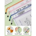 thumbnail image 3 of 20 Pack 10 Colors Zipper Mesh Document Pouch, 6x9 Inch/A5, Plastic Water-Resistant File Bags, for School Office Supplies, Cosmetics Travel Storage, Assorted Color, 3 of 9