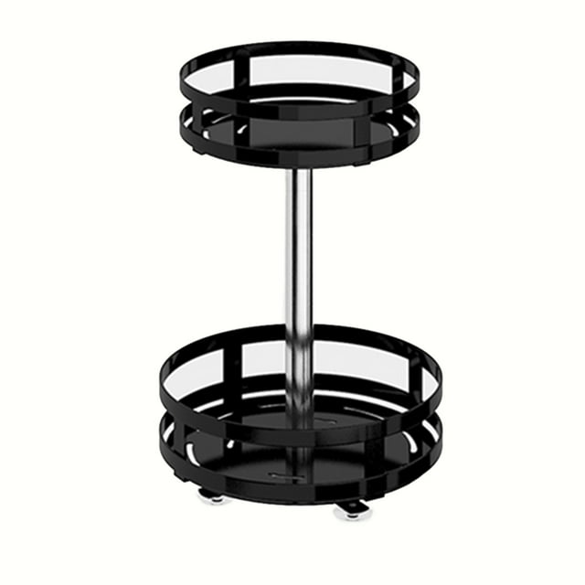 CAROOTU Condiments Rotatifs à 360° Support de Stockage en Métal Condiments Multicouches Contenant des Épices