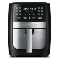Gourmia 8 Qt Digital Air Fryer with FryForce 360 and Guided Cooking (Black)