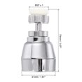 thumbnail image 2 of Uxcell 360° Rotatable Faucet Sprayer M22 Thread 3 Modes Adjustable Bathroom Aerators Head form Bathroom, Silver Tone, 2 of 6
