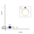 thumbnail image 4 of ANGARA Natural 1.45 ct Tanzanite and Diamond Ivy Scroll Engagement Ring in 14K Yellow Gold for Women (Size-7mm) | December Birthstone, Anniversary, Jewelry Gift for Women | Natural Tanzanite Ring, 4 of 8