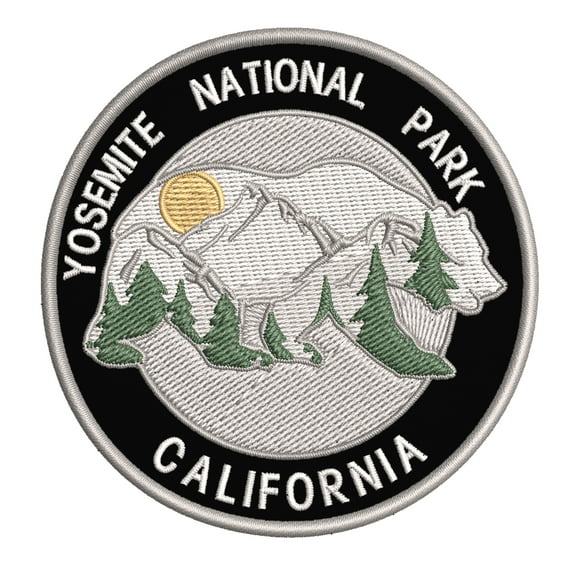 Wander Often! Yosemite National Park, California 3.5 Inch Iron Or Sew On Embroidered Fabric Badge Patch Seek Adventure, National Park Iconic Series