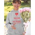 thumbnail image 6 of Tstars Womens Best Gift for Mothers Nurse Shirts I am a Mom and a Nurse Nothing Scares Me Gift for Nurse Cool Cute Gift for Mom Shirt for Mom Funny Humor Mothers Day Gift Women Hoodie, 6 of 6