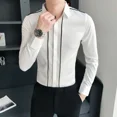 thumbnail image 5 of Camisas para hombre Camisa negra de negocios para hombre Empalmada Normal Asia Alta calidad Lujo Tops Moda de verano 2024 con mangas Venta genial I, 5 of 5