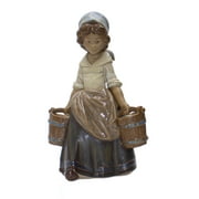 Lladro Figurine: 13512 Girl with two Pails | No Box