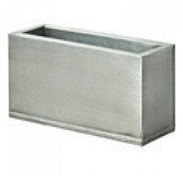 Jardinière Rectangulaire en Métal à Fini Couleur Titane