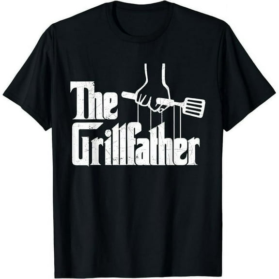 100% cotton tshirts men tee 100% pure cotton The Grillfather Dad Chef Grilling Grill Master BBQ T-Shirt T-Shirt