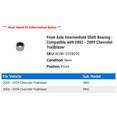 thumbnail image 2 of Front Axle Intermediate Shaft Bearing - Compatible with 2002 - 2009 Chevy Trailblazer 2003 2004 2005 2006 2007 2008, 2 of 2