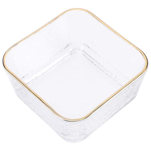 Raindrops 9.8 Inch Clear Glass Serving Bowl - Elegant and Versatile Kitchen Dishware for Serving and Home Decor