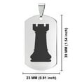 thumbnail image 2 of Stainless Steel Rook Chess Piece Dog Tag Keychain Circle Ring, 2 of 2