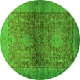 thumbnail image 1 of Ahgly Company Indoor Round Abstract Green Modern Area Rugs, 8' Round, 1 of 4