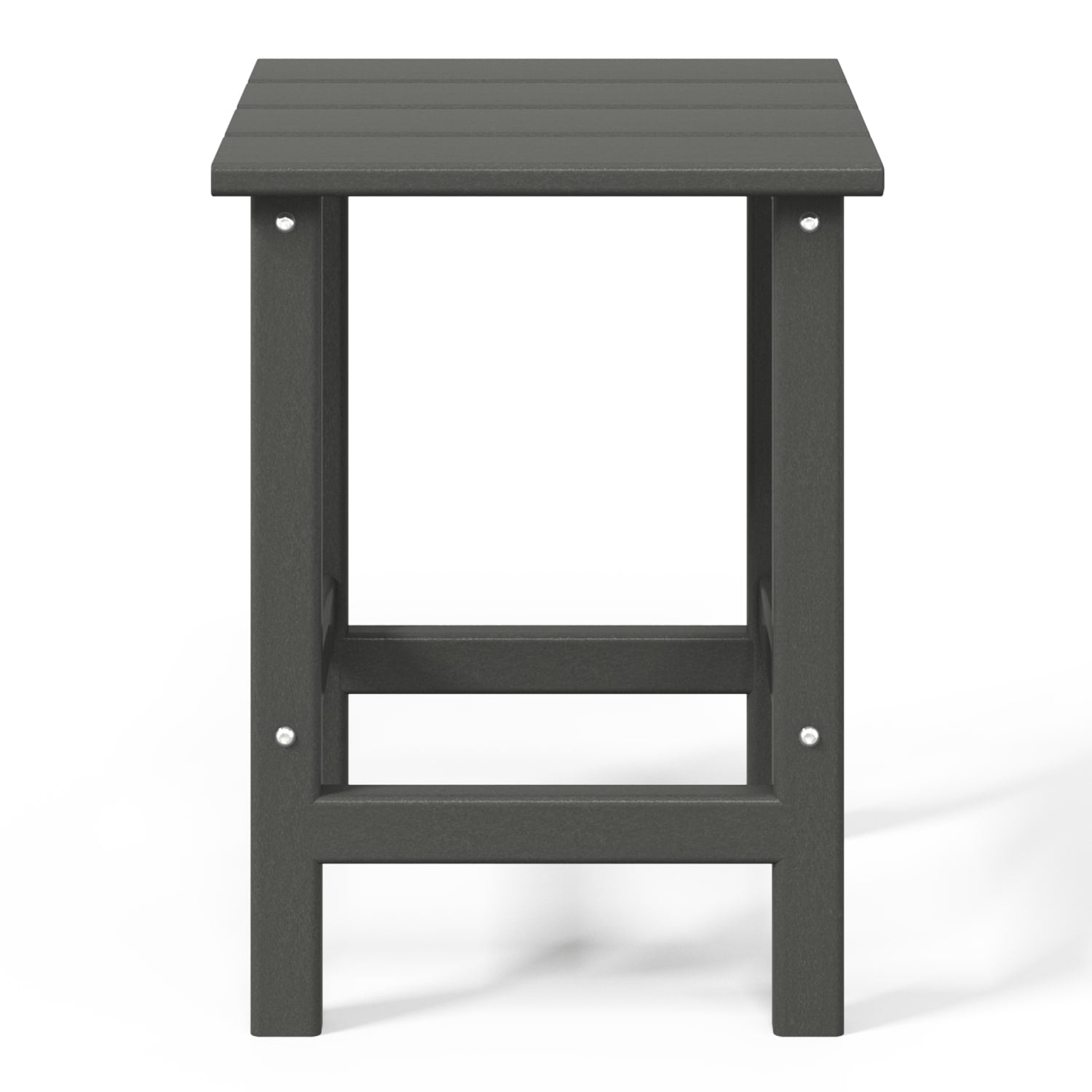 WestinTrends Outdoor Side Table, All Weather Poly Lumber Adirondack Small Patio Table Square End Table for Pool Balcony Deck Porch Lawn Backyard, Gray