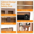 thumbnail image 4 of STANI 71"H Metal Glass Display Cabinet, 4 Adjustable Shelves,Lockable Storage Cabinets with Tempered Glass Door, for Home Office Pantry Bathroom,Brown, 4 of 9