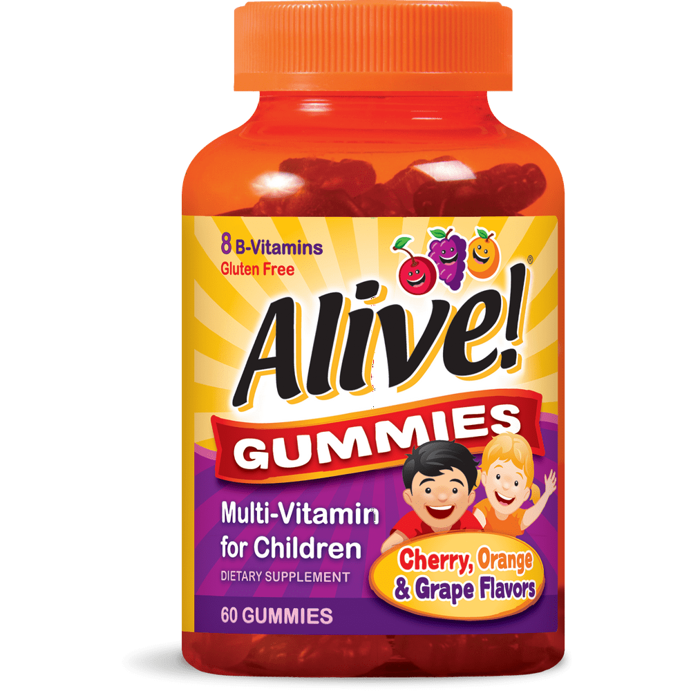 Alive! Children's Gummy Multivitamin Supplement, Cherry, Orange & Grape