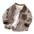 thumbnail image 3 of Abtuhar Toddler Boys Fall Winter Hooded Casual Outerwear and Jackets Striped Long‑sleeve Shirt Style Coat for 0‑11 Years, 3 of 5