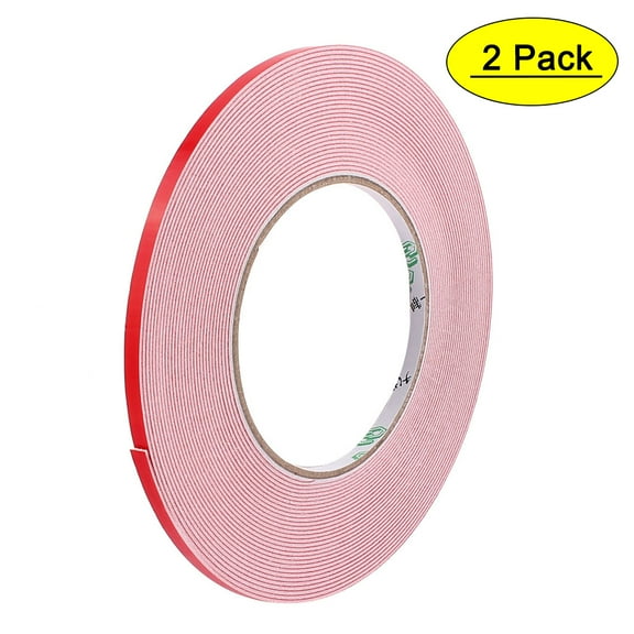2 Pcs 5mmx1mm Double Sided Sponge Tape Adhesive Sticker Foam Glue Strip 33Ft