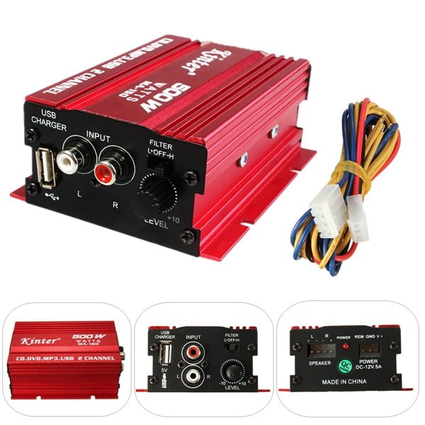 Kinter Ma 150 500w 12v 2ch Mini Hifi Stereo Audio Power Amplifier Car Mp3 Speaker For Home Motorcycle Boat Computer Speaker Walmart Com
