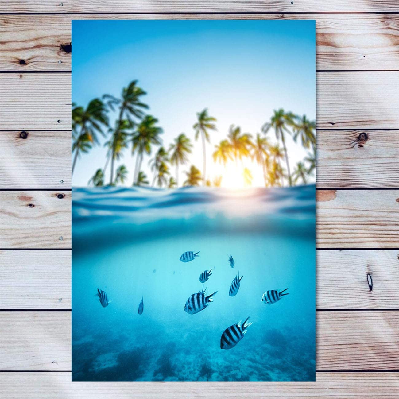 Tropical Underwater Canvas Wall Art For Living Room Modern Artwork