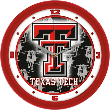 Texas Tech Red Raiders 11.5'' Suntime Premium Glass Face Dimension Wall Clock