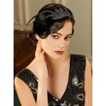 thumbnail image 2 of 1920s Flapper Headband Vintage Roaring 20s Great Gatsby Feather Headpiece Hair Accessories for Women(Green), 2 of 4