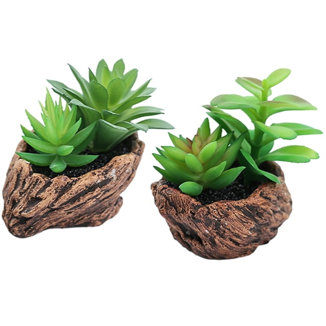 2 uds simulación de suculentas en maceta mesa de comedor interior decoración de escritorio plantas verdes artificiales