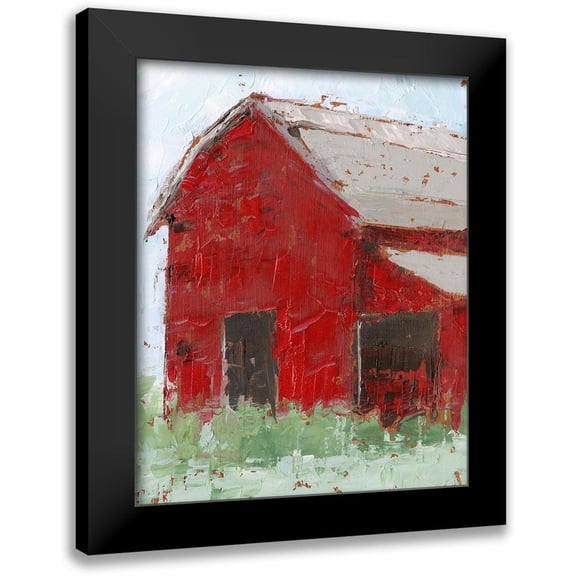 Harper, Ethan 12x14 Black Modern Framed Museum Art Print Titled - Big Red Barn II