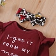 thumbnail image 5 of 12 Months Baby Girls Clothes 18 Months Girls 3PCS Fall Winter Clothing Set Letter Print Toddler Girls Long Sleeve Top Pants Headband Set Red, 5 of 8