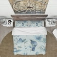 thumbnail image 3 of Designart 'Indigold Watercolor Flower III' Cottage Duvet Cover Set, 3 of 4