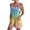 Blue, variant on Tie Dye Gradient Rompers for Women Adjustable Straps Loose Casual Bib Overalls Sleeveless Trendy Summer Short Jumpsuit with Pockets Purple M
