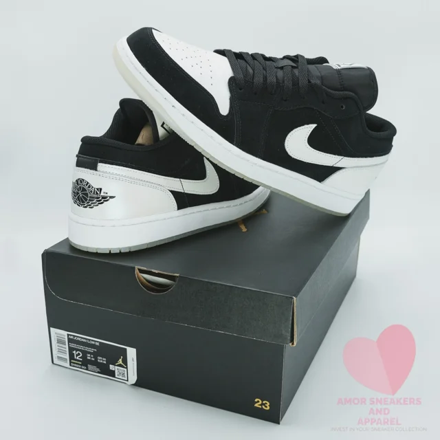 Ni - ke Air Jordan 1 Low Diamond Shorts Black White 2022 DH6931-001 Men's Size 12