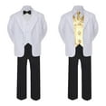 thumbnail image 2 of 7pc Boy Formal Black & White Suit Tux Set Satin Necktie & Vest Baby Sm-20 Teen, 2 of 3